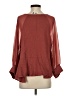 Akemi + Kin 100% Polyester Burgundy 3/4 Sleeve Blouse Size S - photo 2