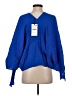 Zara Blue 3/4 Sleeve Blouse Size S - photo 2