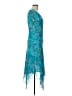 Studio 1 100% Polyester Paisley Blue Cocktail Dress Size 10 - photo 4