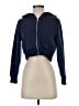 Shein 100% Polyester Blue Zip Up Hoodie Size XS - photo 1