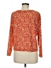 Ann Taylor LOFT 100% Cotton Animal Print Orange Pullover Sweater Size Med Petite - photo 2
