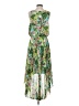 Unbranded 100% Polyester Tropical Green Cocktail Dress Size 5 - photo 2