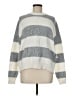 Faded Rose Stripes Gray Pullover Sweater Size M - photo 1