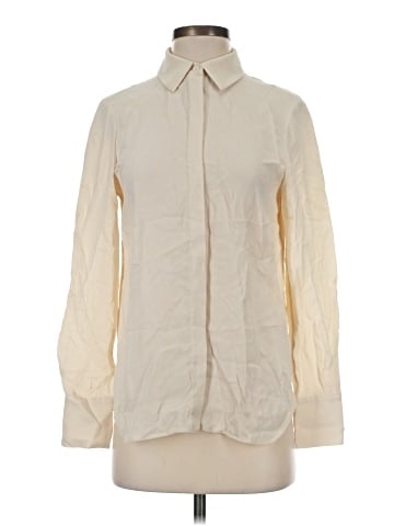 Lafayette 148 New York Long Sleeve Silk Top (view 1)
