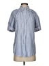 Max Studio Stripes Blue Short Sleeve Blouse Size S - photo 1
