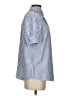 Max Studio Stripes Blue Short Sleeve Blouse Size S - photo 4