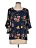 Inner Beauty Blue 3/4 Sleeve Blouse Size L (estimated) - photo 1