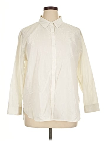 Gloria Vanderbilt 3/4 Sleeve Button-Down Shirt (view 1)
