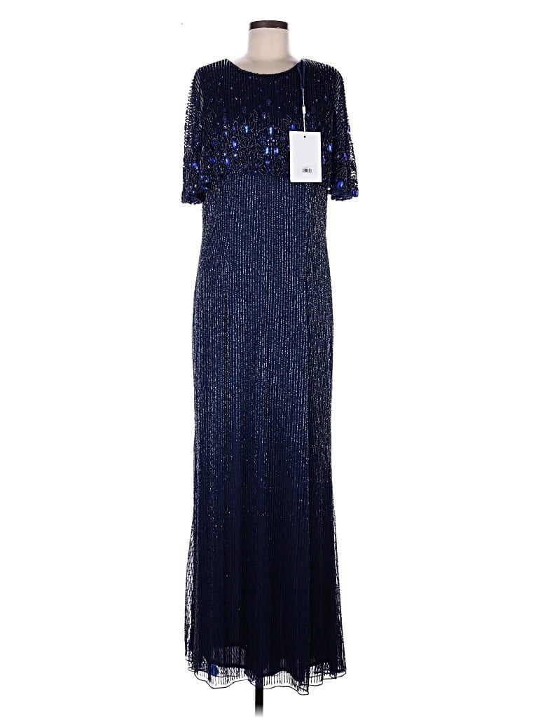 Pre-owned Mac Duggal Cocktail Dress In Blue