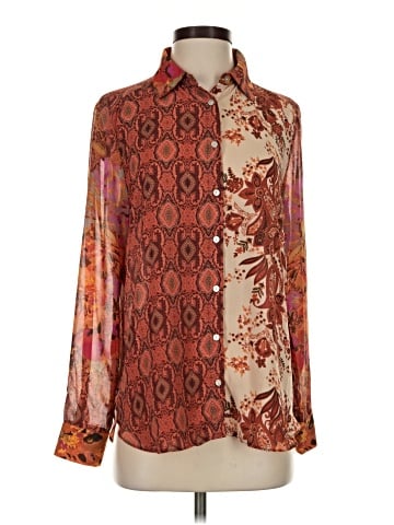 Rose + Olive Long Sleeve Blouse (view 1)