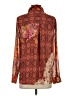Rose + Olive 100% Polyester Paisley Brown Long Sleeve Blouse Size S - photo 2