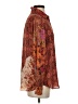 Rose + Olive 100% Polyester Paisley Brown Long Sleeve Blouse Size S - photo 4