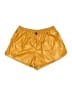 STAUD 100% Polyurethane Metallic Gold Athletic Shorts Size L - photo 1