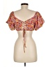 Wild Fable Orange Short Sleeve Blouse Size M - photo 2