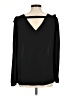 Ann Taylor LOFT 100% Polyester Black Long Sleeve Blouse Size M - photo 2