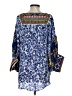 John Mark 100% Rayon Blue 3/4 Sleeve Blouse Size S - photo 2