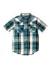 Helix Plaid Teal Short Sleeve Button-Down Shirt Size S (kids) - photo 1