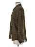Liz Claiborne 100% Polyester Animal Print Brown Long Sleeve Blouse Size Med Petite - photo 5