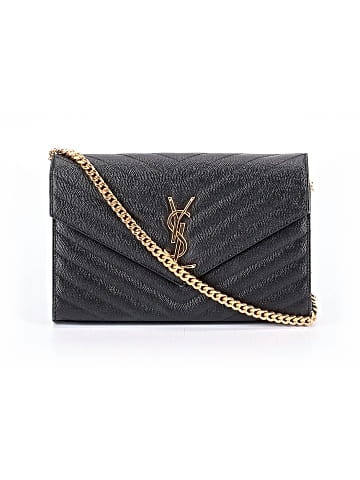 Saint Laurent Leather Cassandre Chain Wallet (view 1)