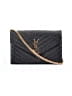 Saint Laurent Black Leather Cassandre Chain Wallet One size - photo 1