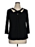 Nine West Black 3/4 Sleeve T-Shirt Size XL - photo 1