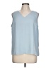 Nine West 100% Polyester Blue Sleeveless Blouse Size L - photo 1