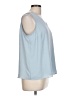 Nine West 100% Polyester Blue Sleeveless Blouse Size L - photo 4