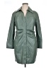 ELOQUII 100% Polyester Green Trenchcoat Size 14 Plus - photo 1
