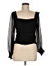 Express 100% Polyester Black Long Sleeve Blouse Size M - photo 1