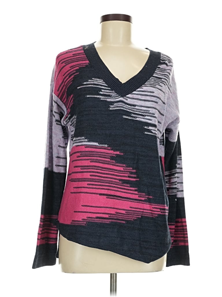 Pre-owned Nic + Zoe Pullover Sweater In Purple