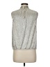 Express 100% Polyester Metallic Silver Sleeveless Blouse Size M - photo 2