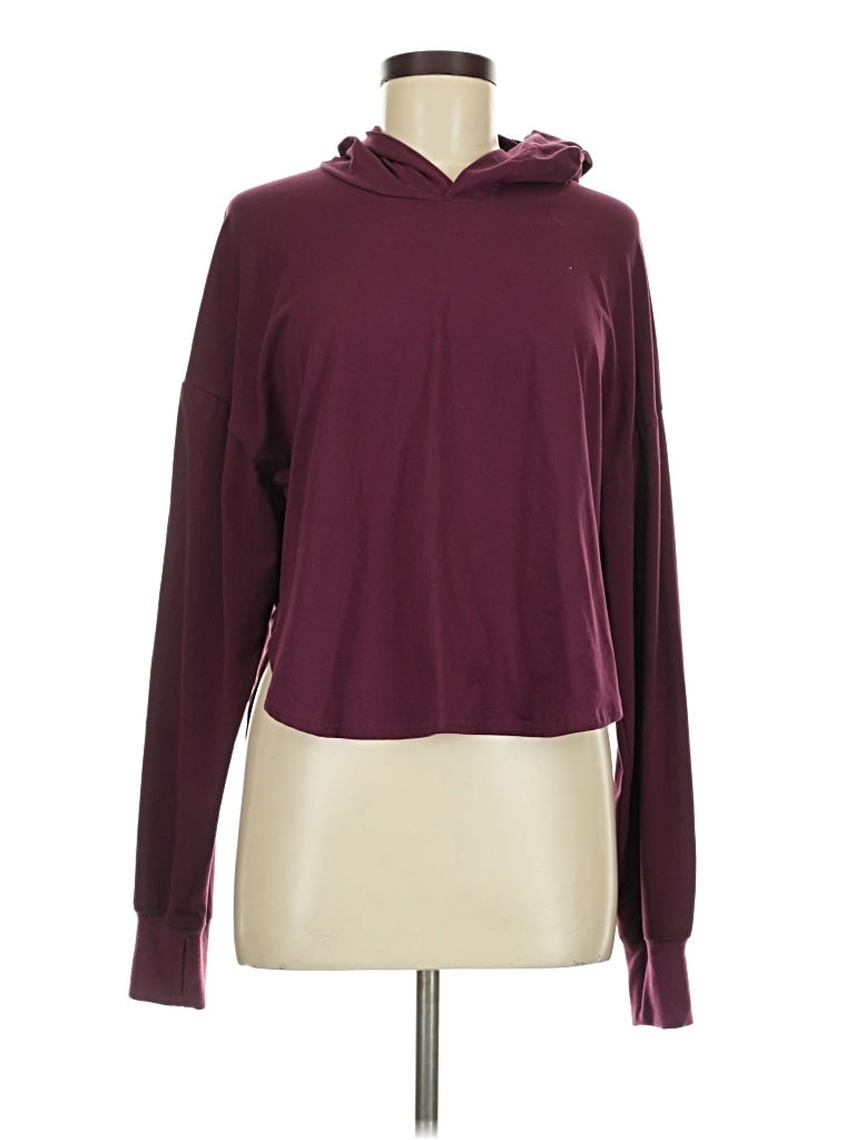Pre-owned Gilly Hicks Pullover Hoodie In Burgundy