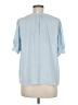 Cupcakes & Cashmere 100% Polyester Blue Short Sleeve Blouse Size M - photo 2