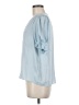 Cupcakes & Cashmere 100% Polyester Blue Short Sleeve Blouse Size M - photo 5
