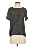 Weekend Max Mara Houndstooth Black Blue Short Sleeve Blouse Size XS - photo 1