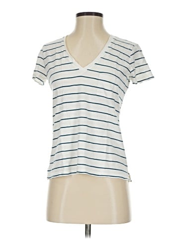 Madewell Whisper Cotton V-Neck Pocket Tee in Jarvis Stripe (view 1)