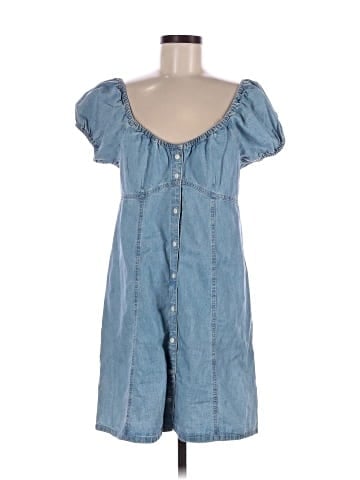 Madewell Denim Margie Mini Dress in Bevy Wash (view 1)