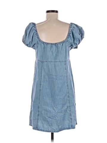 Madewell Denim Margie Mini Dress in Bevy Wash (view 2)