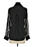 Express 100% Polyester Polka Dots Black Long Sleeve Blouse Size XS - photo 2