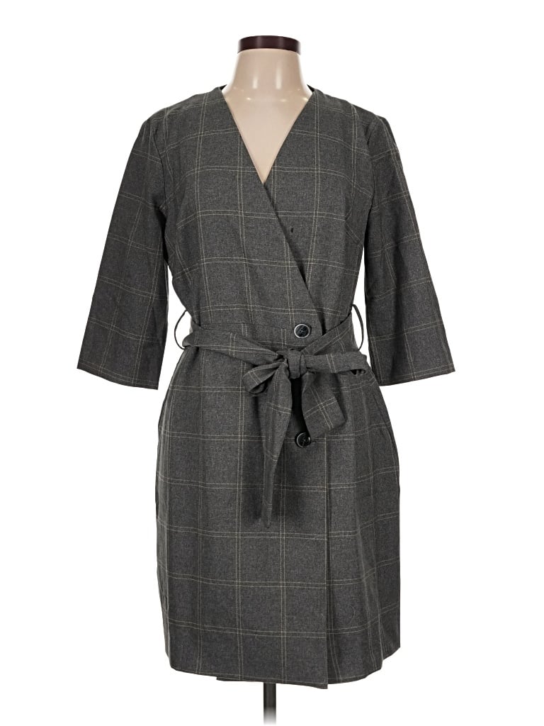 Pre-owned Mng Casual Dress In Gray