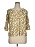MICHAEL Michael Kors Gold 3/4 Sleeve Blouse Size XL - photo 1