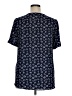 West Kei 100% Polyester Stars Blue Short Sleeve Blouse Size XL - photo 2