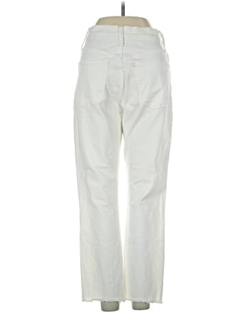 Madewell The High-Rise Slim Boyjean in Tile White (view 2)