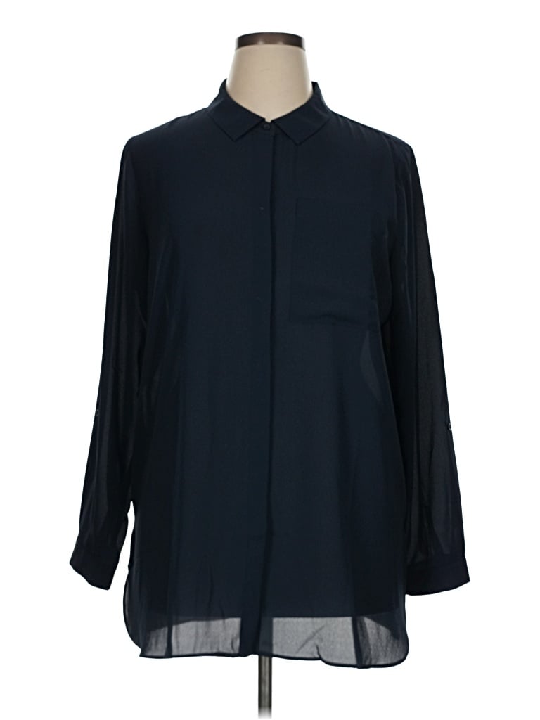Pre-owned Alfani 3/4 Sleeve Blouse In Blue