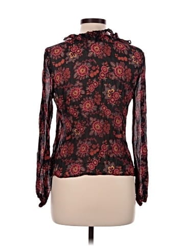 Paige Long Sleeve Silk Top (view 2)