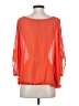 Mono b Orange 3/4 Sleeve Top Size S - photo 2