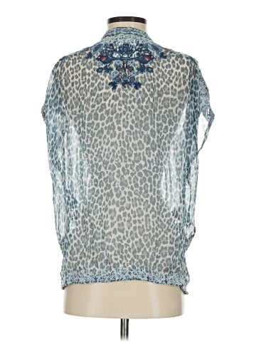 Johnny Was 3/4 Sleeve Silk Top (view 2)