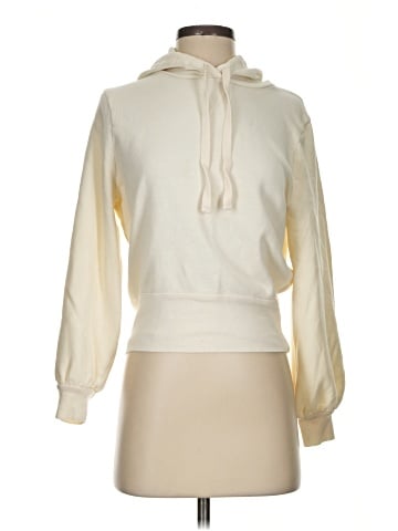 Madewell Bubble-Sleeve Hoodie Crop Sweatshirt (view 1)