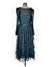 Mac Duggal 100% Polyester Stars Blue Cocktail Dress Size 10 - photo 1