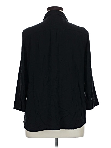 a.n.a. A New Approach 3/4 Sleeve Button-Down Shirt (view 2)